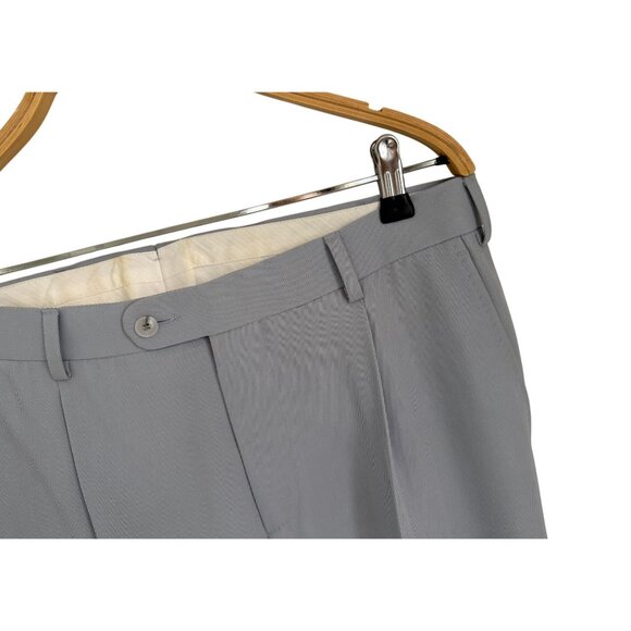 Suitsupply Breska Mens Light Gray Wool Blend Dress Pants Size 50 Flat Front Plea - Picture 3 of 6